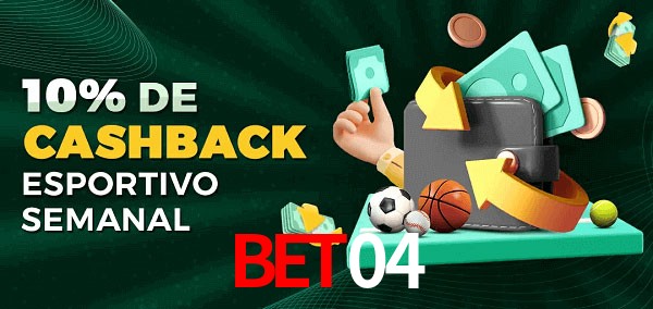 10% de bônus de cashback na Bet04